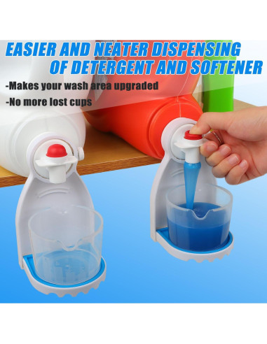 Soporte para Taza de Detergente HINSOCHA con Bandeja Goteo Azul