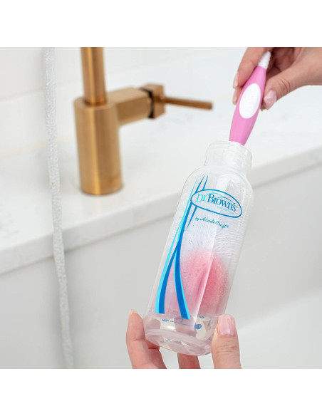 Cepillo para Biberones y Pezones Dr. Brown - 2 Unidades Rosa