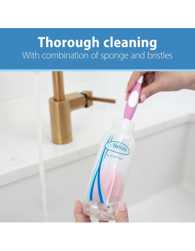 Cepillo para Biberones y Pezones Dr. Brown - 2 Unidades Rosa