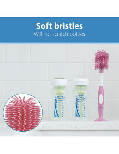 Cepillo para Biberones y Pezones Dr. Brown - 2 Unidades Rosa