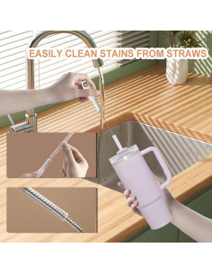 Juego de Cepillos de Limpieza BSMstone para Tapas y Sorbetes 2