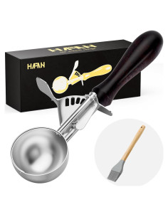 Cucharón de Helado Hafan de Acero Inoxidable 304 con Mango de Madera
