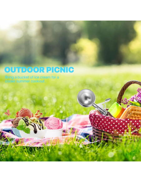 Cucharón de Helado Hafan de Acero Inoxidable 304 con Mango de Madera