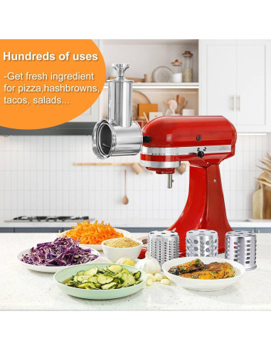 Cortador y Rallador Acero Inoxidable KINGEAGLE para KitchenAid