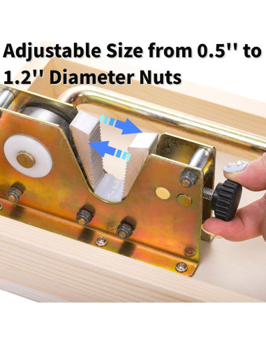 Cascanueces Manual Pumtus con Base de Madera y 4 Tenedores