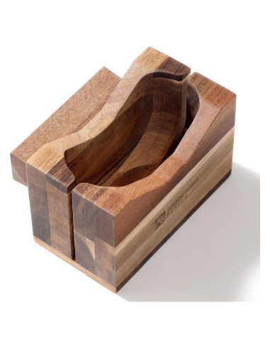 Cortador de Bagels de Madera de Acacia Annie & Mia 16 cm