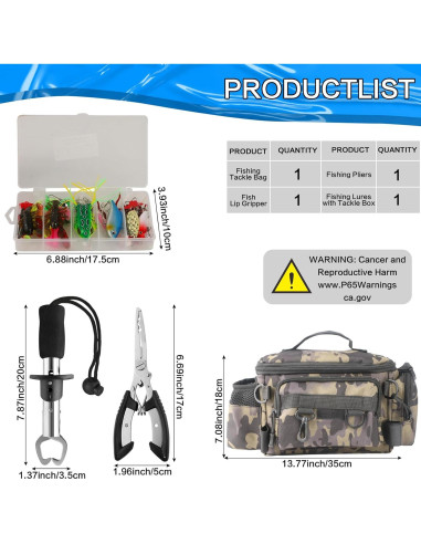 Kit de Herramientas de Pesca Mouhike 113 Piezas con Bolsa