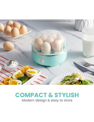 Cocedor de Huevos Eléctrico Elite Gourmet EGC115M Verde 7 Huevos