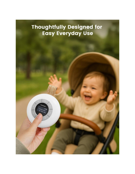 Máquina de Ruido Blanco Glocusent N13 con Luz Nocturna 62 Sonidos