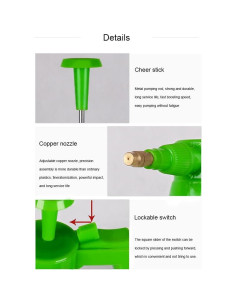 Pulverizador de Jardín JoyTube 2L con Boquilla Ajustable 2