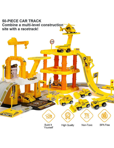 Juego de construcción TOY Life - Vehículos y garaje 50 piezas