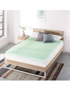 Colchón Reina Corta 4" Espuma Viscoelástica Mejor Precio Té Verde 2