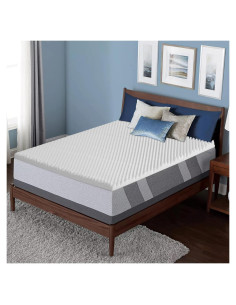 Topper de Espuma Convoluta Spring Sleep 1 Pulgada Individual Blanco