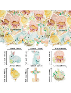 48 Piezas Decoraciones Comestibles de Cupcake Gyufise Pascua 2