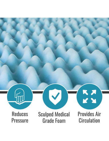 Colchón Superior DMI Twin XL Espuma de Huevo 5 cm Azul