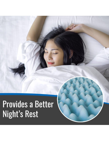 Colchón Superior DMI Twin XL Espuma de Huevo 5 cm Azul