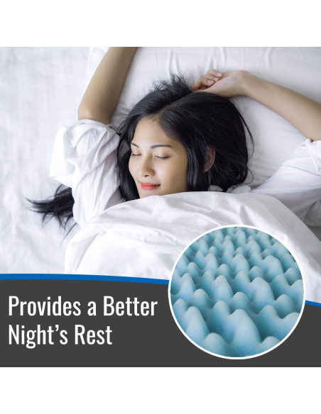 Colchón Superior DMI Twin XL Espuma de Huevo 5 cm Azul