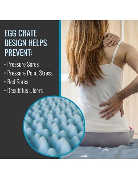 Colchón Superior DMI Twin XL Espuma de Huevo 5 cm Azul