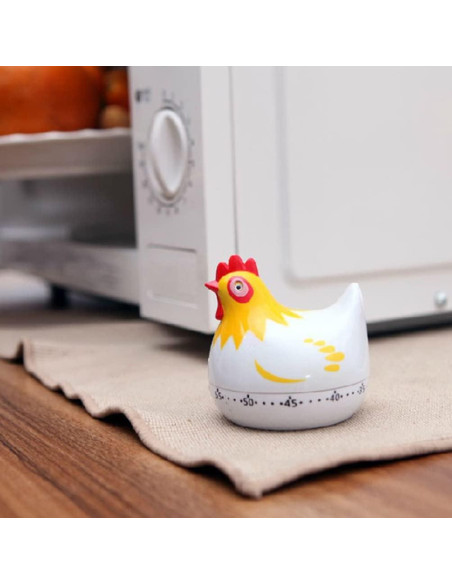 Temporizador de Cocina Mecánico Zerodeko Pollo 60 Minutos Temporizador de Cocina Mecánico Zerodeko Pollo 60 Minutos
