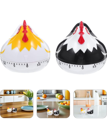 Temporizador de Cocina Mecánico Zerodeko Pollo 60 Minutos Temporizador de Cocina Mecánico Zerodeko Pollo 60 Minutos