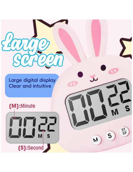 Temporizador Digital de Cocina EasYoung para Niños 2-Pack