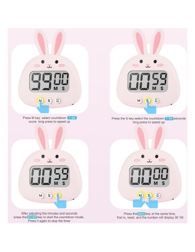 Temporizador Digital de Cocina EasYoung para Niños 2-Pack