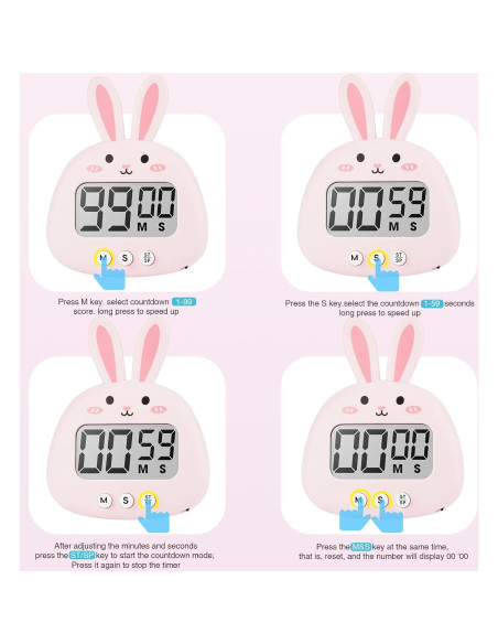 Temporizador Digital de Cocina EasYoung para Niños 2-Pack