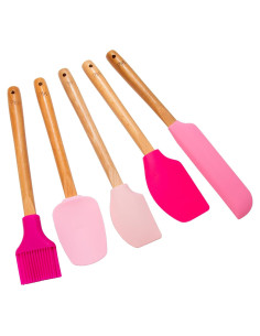 Juego de Utensilios de Cocina de Silicona Paris Hilton 5 Piezas Rosa