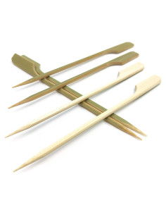 Palillos de Bambú HOPELF 11.94 cm para Cócteles y Snacks - 100 Unidades