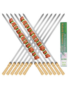Pinchos de Barbacoa JOWHONK 54.6 cm Acero Inoxidable 12 PCS