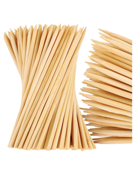 Pinchos de Bambú MalloMe 15 cm 100 pcs 4mm Grosor BBQ