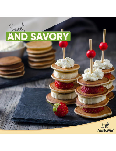 Pinchos de Bambú MalloMe 15 cm 100 pcs 4mm Grosor BBQ