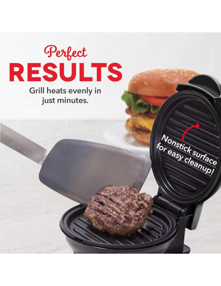 Grill Portátil DASH Mini Maker 350W Antiadherente Negro