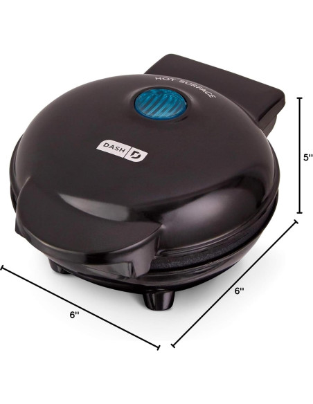 Grill Portátil DASH Mini Maker 350W Antiadherente Negro