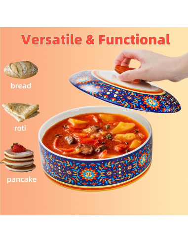 Calentador de Tortillas Cerámica WRINGKIT 28.1 cm Apto Microondas