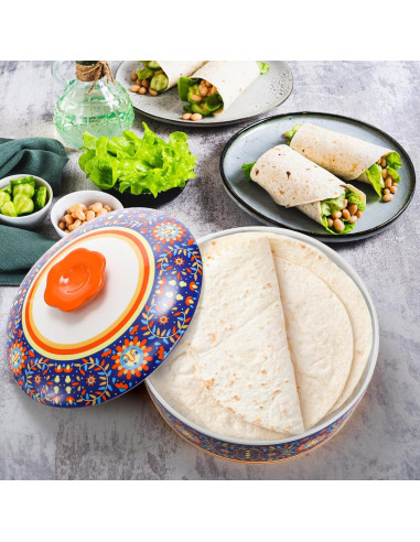 Calentador de Tortillas Cerámica WRINGKIT 28.1 cm Apto Microondas