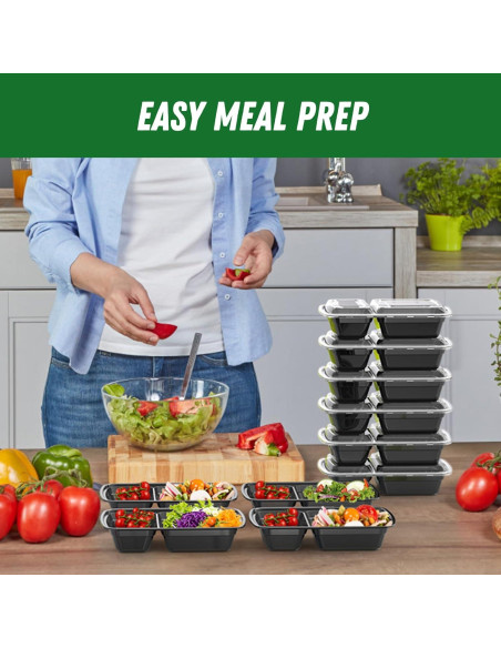 Contenedores de Comida Reutilizables Dealusy 28 oz 50 Piezas