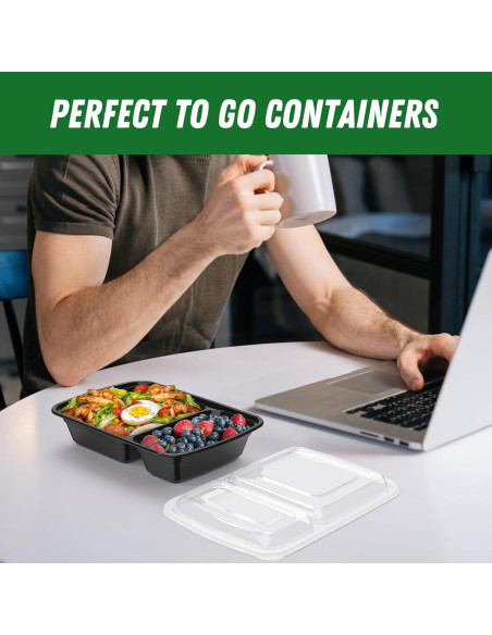 Contenedores de Comida Reutilizables Dealusy 28 oz 50 Piezas