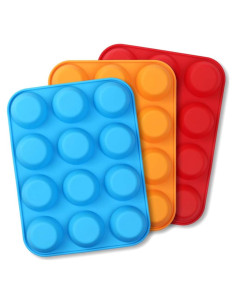 Molde de Silicona para Muffins Cozihom 12 Tazas Antiadherente