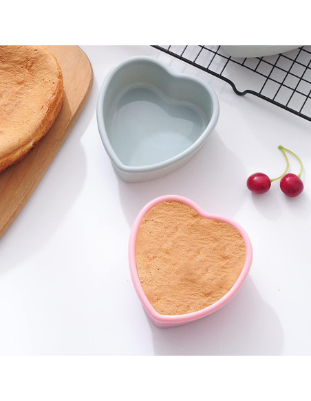 Juego de Moldes de Silicona Antiadherentes REKIDOOL 4 Pzas Corazón