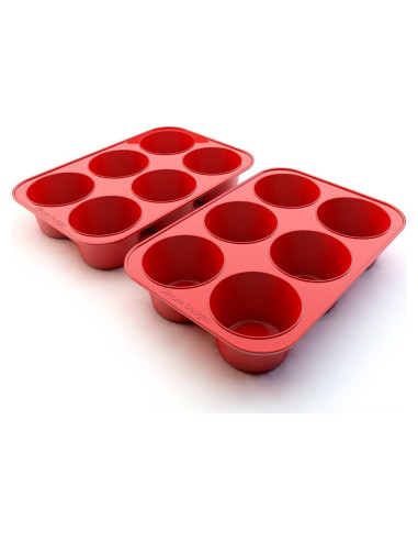 Molde de Muffin Jumbo de Silicona 6 Tazas - Diseños de Silicona