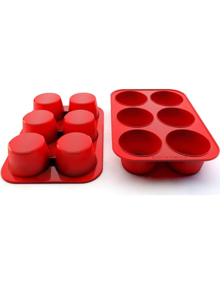 Molde de Muffin Jumbo de Silicona 6 Tazas - Diseños de Silicona
