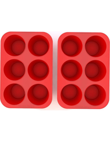 Molde de Muffin Jumbo de Silicona 6 Tazas - Diseños de Silicona