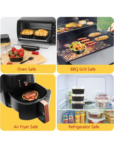 Mini Moldes para Pasteles LNYZQUS 10oz 80paquete con Tapas