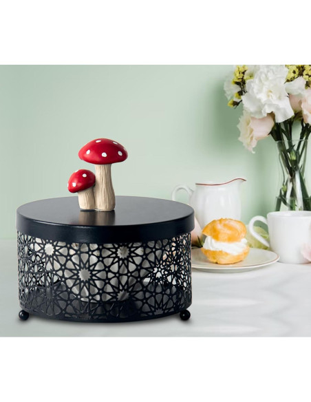 Soporte de Filtros de Café dgudgu - Acero Negro 16.7x17x12.5 cm