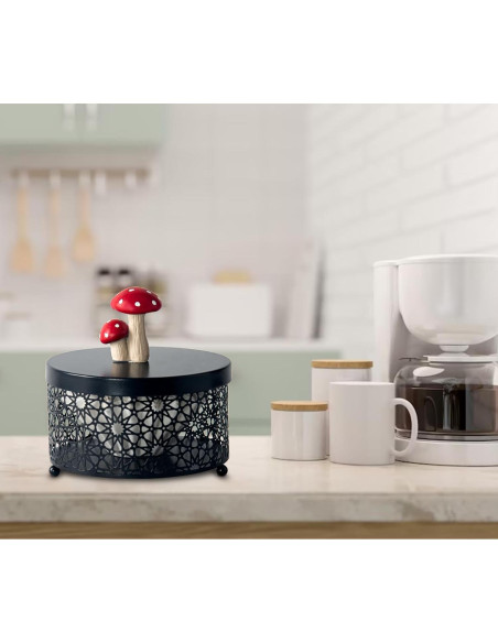 Soporte de Filtros de Café dgudgu - Acero Negro 16.7x17x12.5 cm