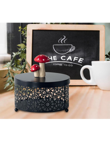 Soporte de Filtros de Café dgudgu - Acero Negro 16.7x17x12.5 cm