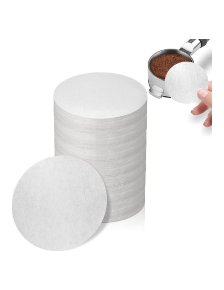500 Filtros de Papel para Espresso Brikinte 54mm Sin Blanquear