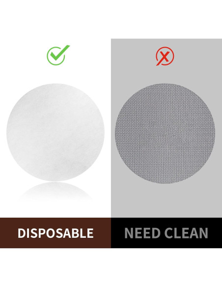 500 Filtros de Papel para Espresso Brikinte 54mm Sin Blanquear