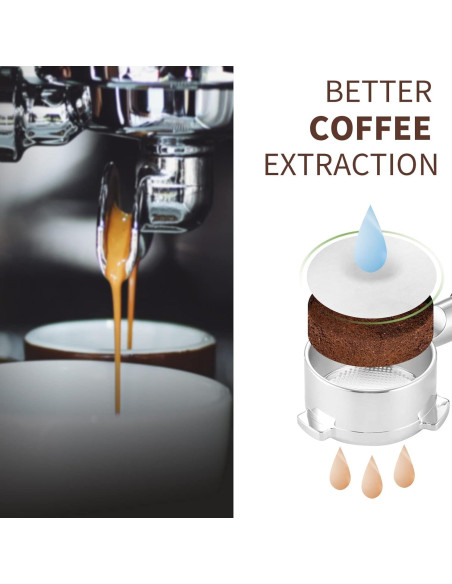 500 Filtros de Papel para Espresso Brikinte 54mm Sin Blanquear